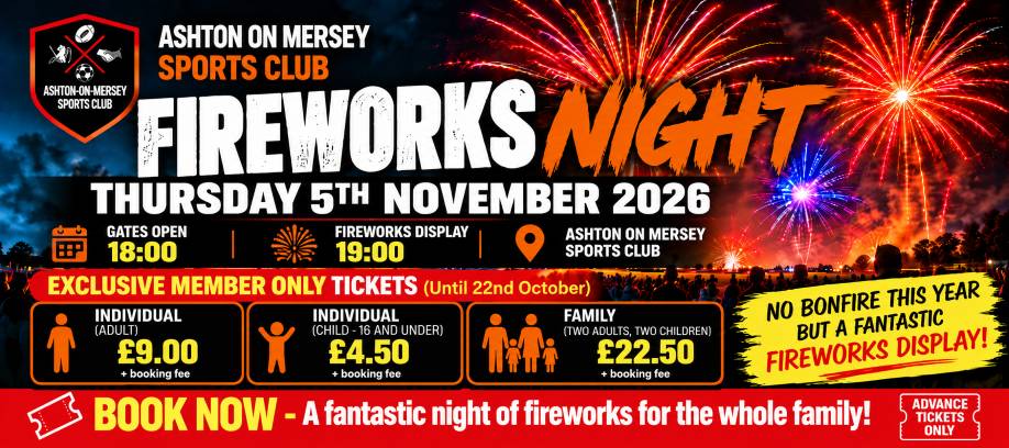 Fireworks Night at Ashton on Mersey Sports Club