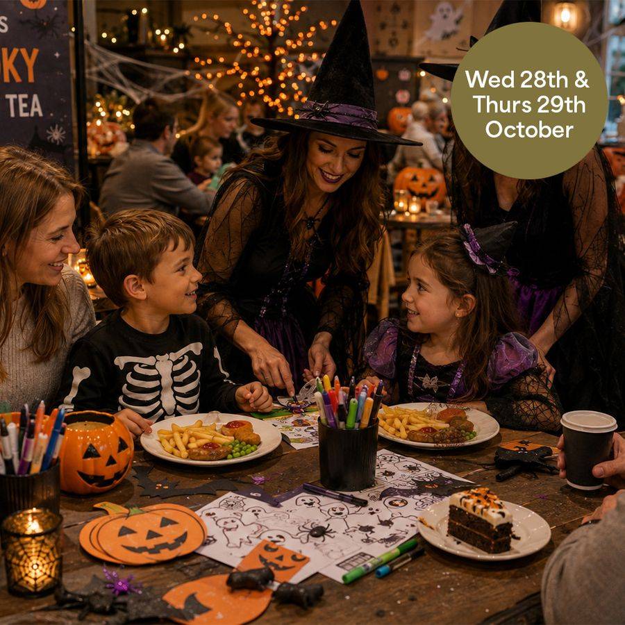 Spooky Family Tea (hot meal, Halloween crafts, dress-up competition)