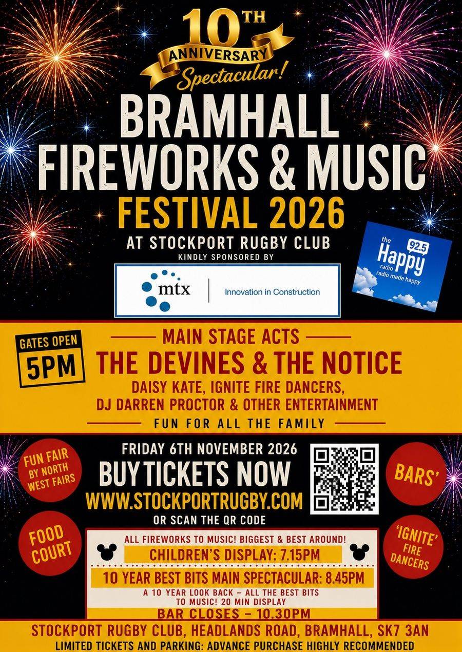 Bramhall Firework & Music Festival 2026 (10th anniversary)