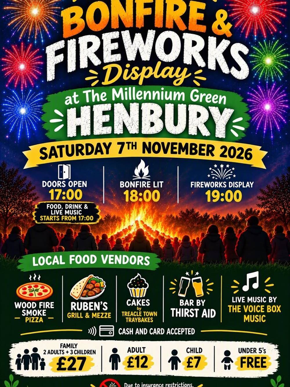 Henbury Bonfire and Fireworks Display