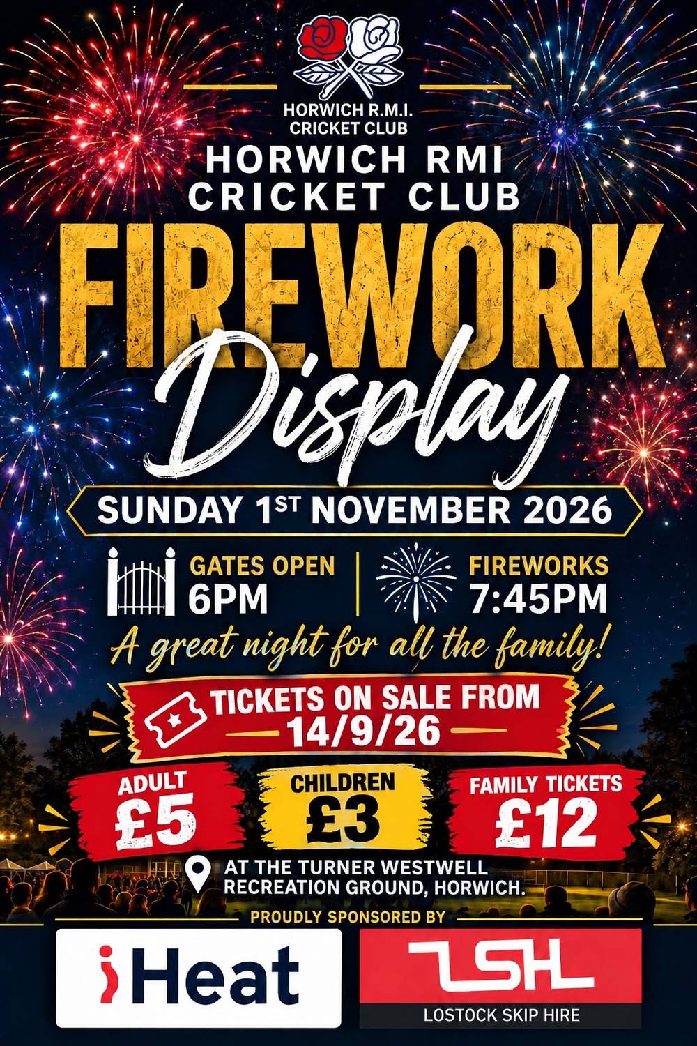 Horwich RMI Cricket Club Fireworks Display