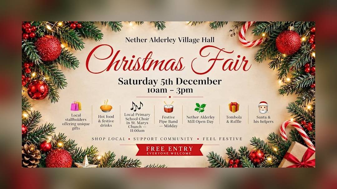 Christmas Fair with Santa at Nether Alderley Village Hall