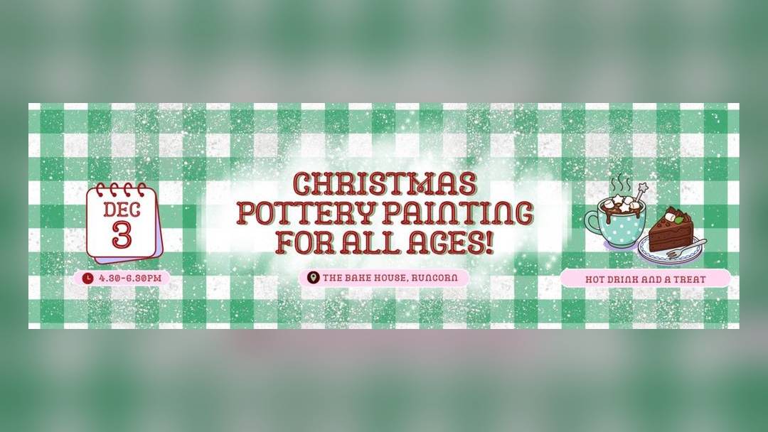 Christmas pottery painting for all ages at The Bake House