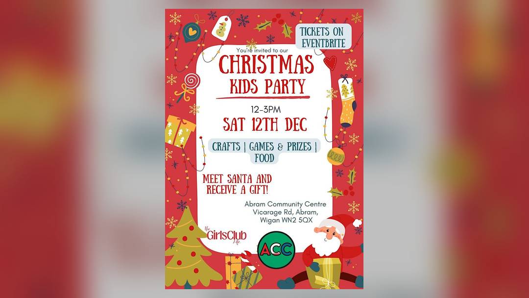 Children's Christmas party with Father Christmas at Abram Community Centre