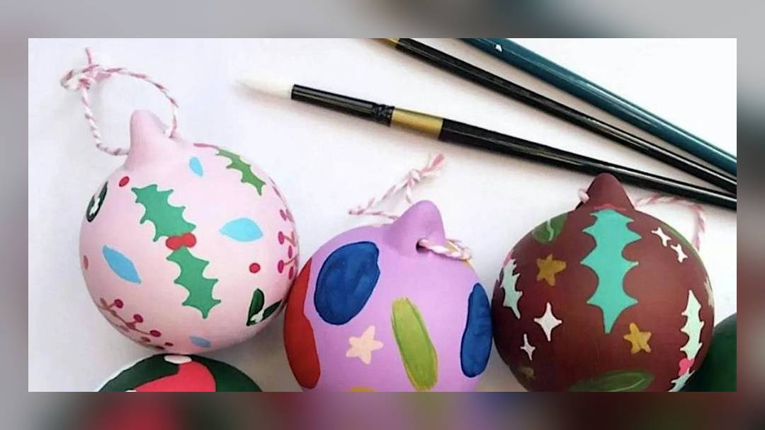 Paint your own Christmas baubles at Kargo MKT