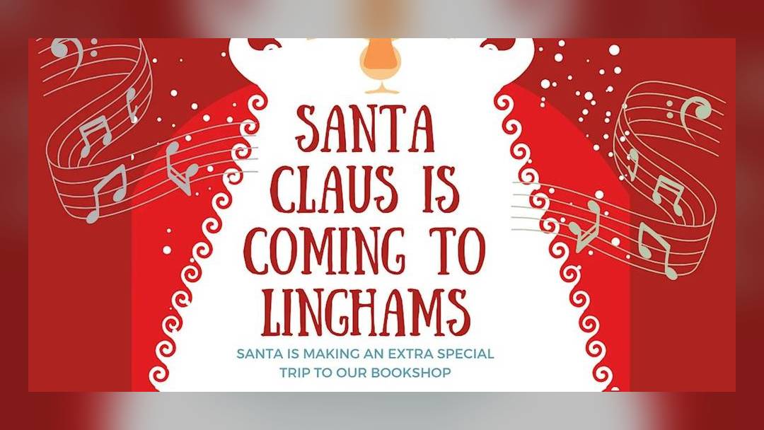 Santa at Linghams Booksellers