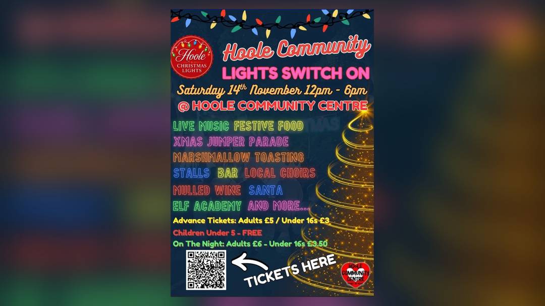 Santa's grotto at Hoole Christmas Lights Switch-On