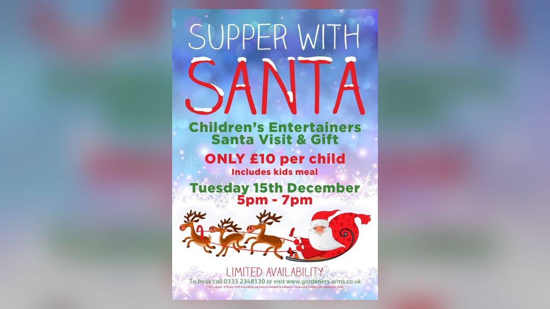 Supper with Santa at the Gardeners Arms