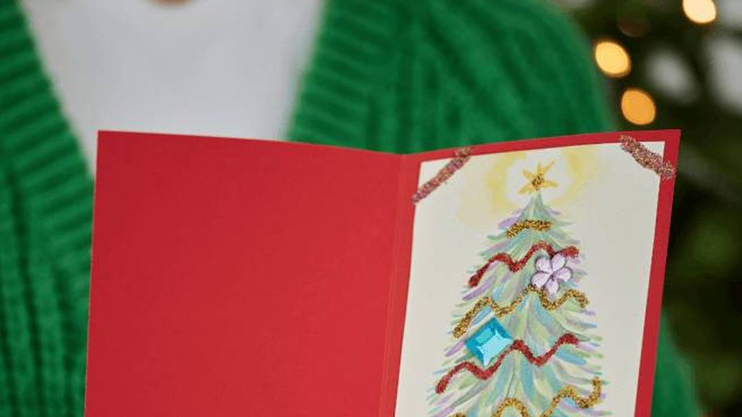 Watercolour Christmas cards (kids' workshop)